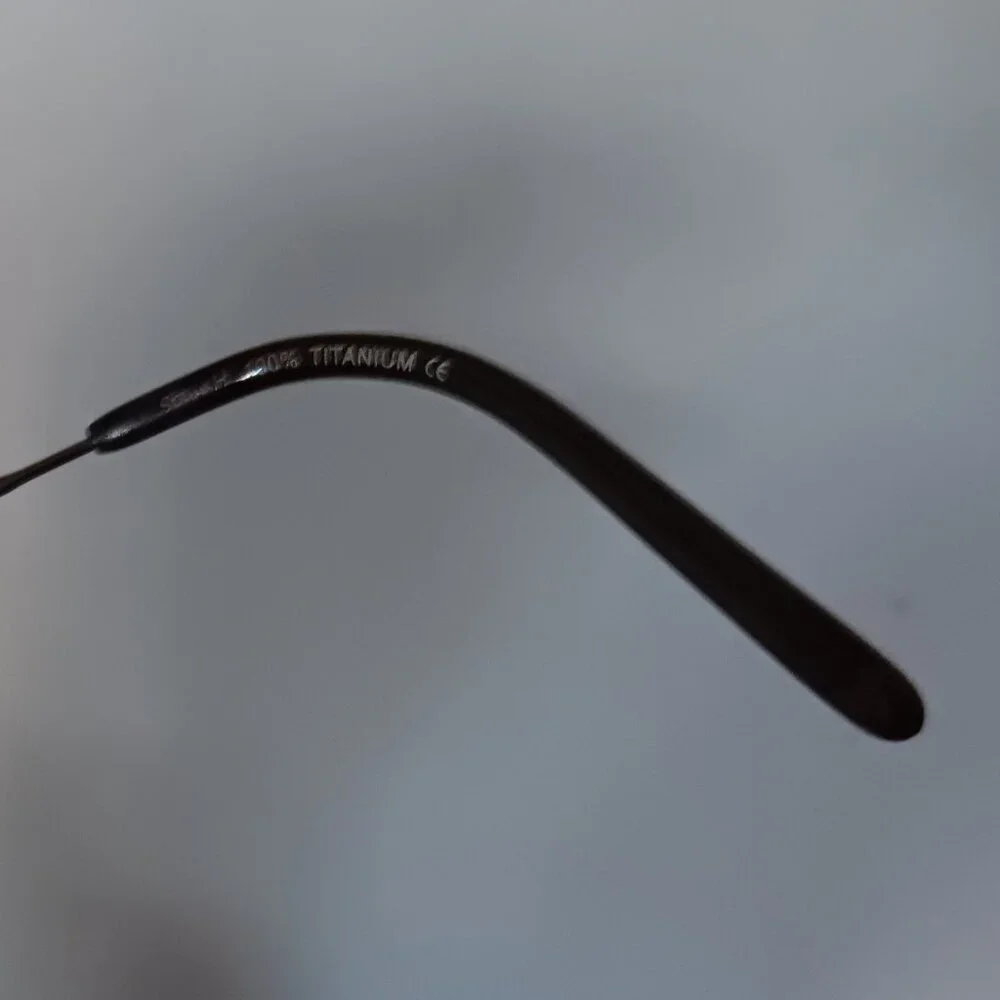 WOMENS EYEGLASSES RX FRAMES 50-18-145 MM - 100% Titanium - Gun Metal color